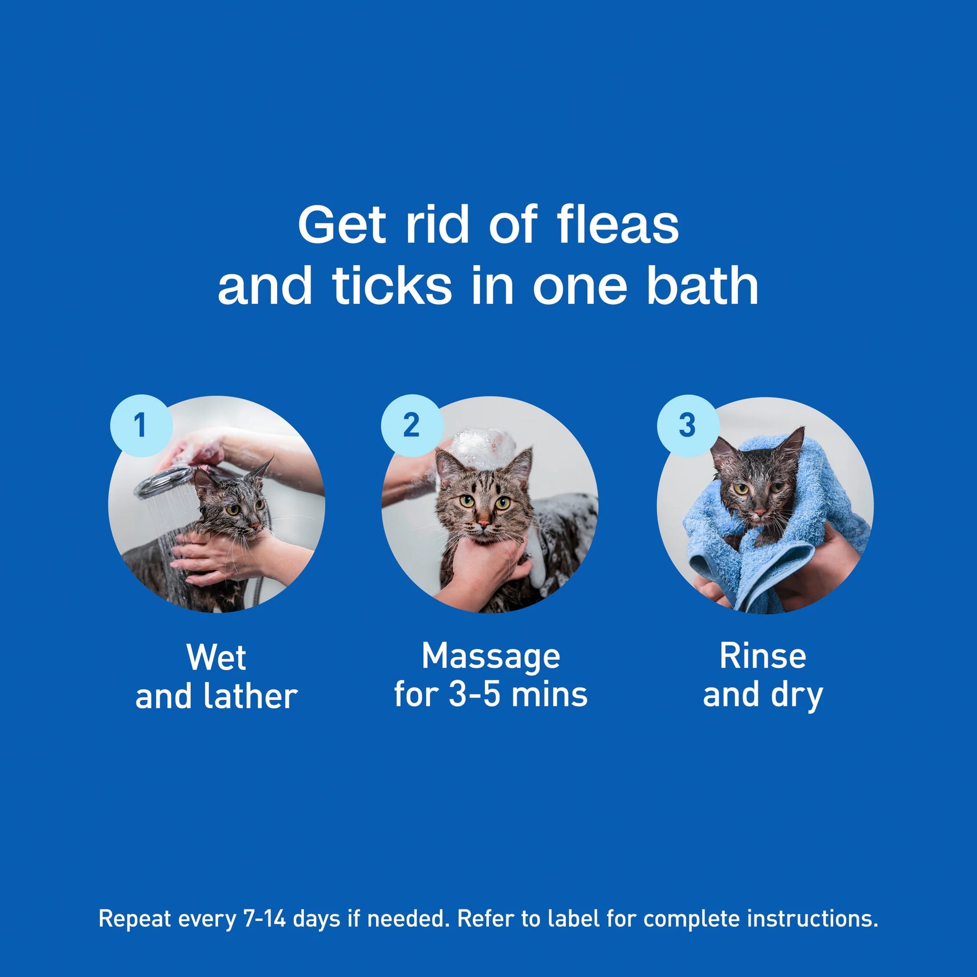 Flea & Tick Cleansing Shampoo for Cats, 12 Ounces